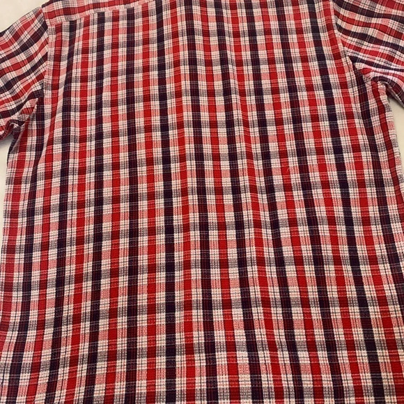 Tommy Hilfiger Men's Button Down Short Sleeve Polo Shirt Red White Blue Size M - Picture 4 of 10